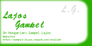 lajos gampel business card